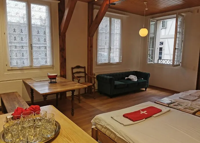 Simple Studio 36M2 In The Center Of Burgdorf Private Parking Small Bathroom